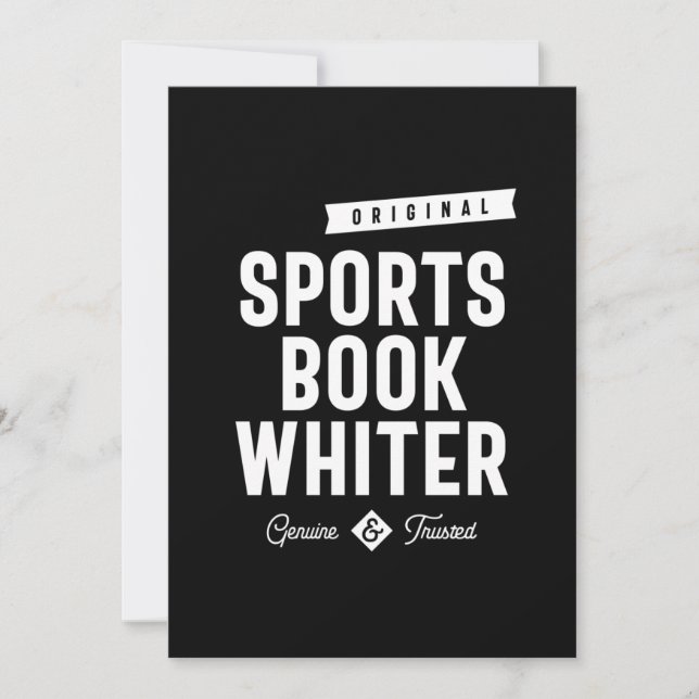 Carte De Remerciements Livre de sport Whiter Job Title Don (Devant)