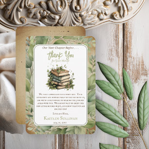 Carte De Remerciements Livres Notre Prochain Chapitre Commence Shower de