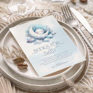 Carte De Remerciements Livres Pour Bébé Élégante Typographie Crescent Moo