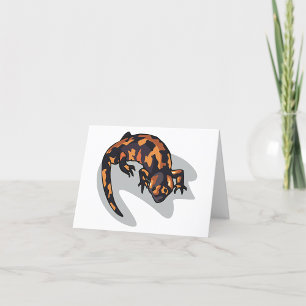 Carte de remerciements Lizard Orange Et Noir