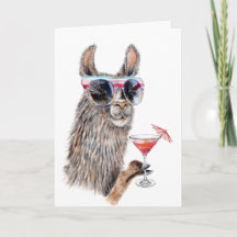 Llama de vacances mignon