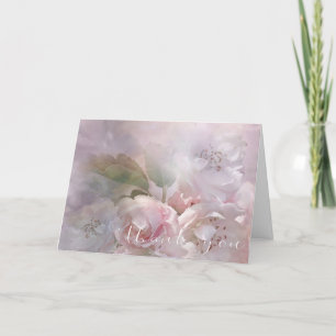 Carte De Remerciements L'MERCI des fleurs blanches en signe de sympathie 