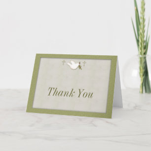Carte De Remerciements L'Merci religieux de White Dove