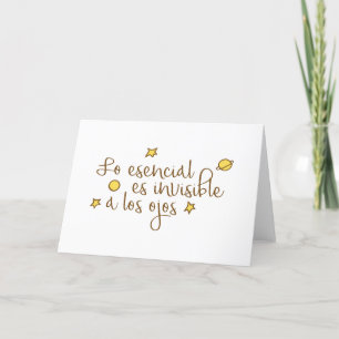 Carte De Remerciements Lo esencial es invisible a los ojos