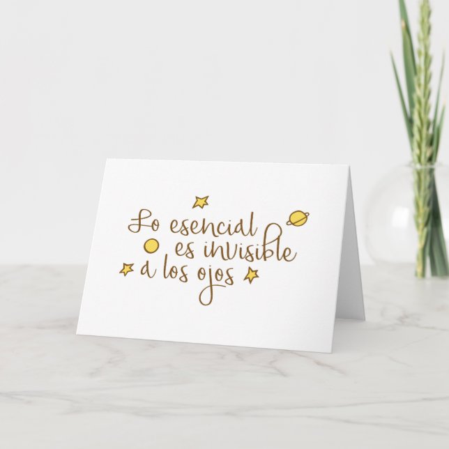 Carte De Remerciements Lo esencial es invisible a los ojos (Devant)