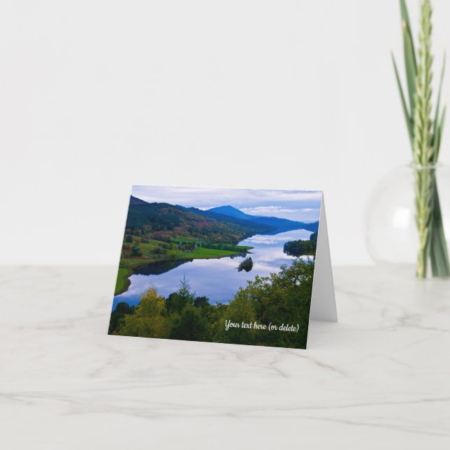 Carte De Remerciements Loch Tummel from Queen's View Greeting card (Devant)