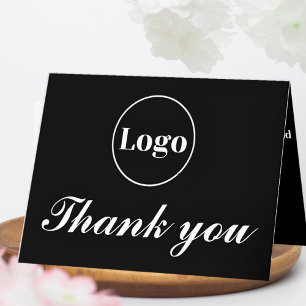 Carte De Remerciements Logo de script élégant moderne Petite entreprise n
