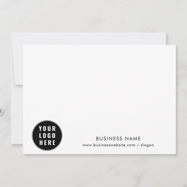 Carte De Remerciements Logo d'entreprise et clients personnalisés de l'en (Devant)