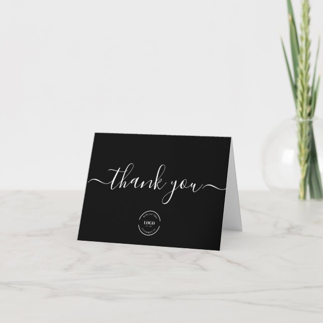 Carte De Remerciements Logo d'entreprise Message personnalisable (Devant)
