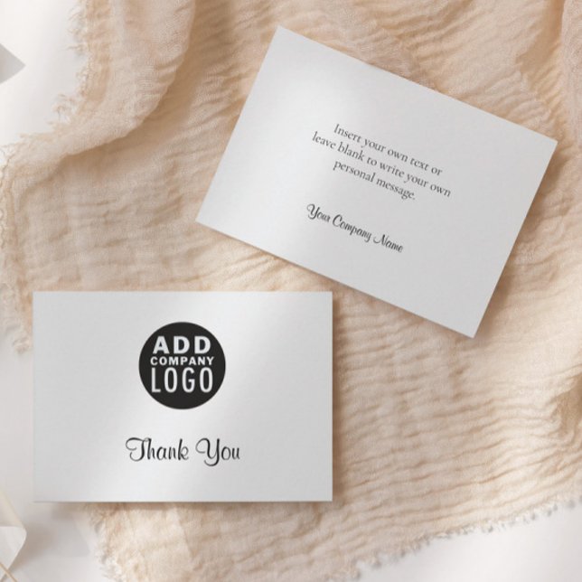 Carte De Remerciements Logo d'entreprise promotionnel minimaliste simple (Créateur téléchargé)