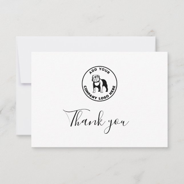 Carte De Remerciements Logo d'entreprise Vet moderne personnalisé (Devant)