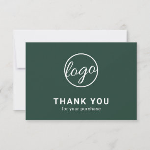 Carte De Remerciements Logo écologique simple et moderne sur mesure