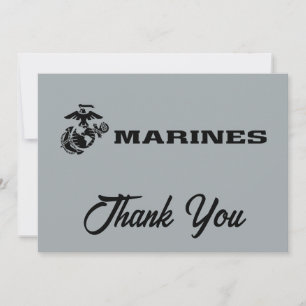 Carte De Remerciements Logo en noir empilé USMC