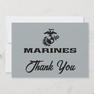 Carte De Remerciements Logo en noir empilé USMC