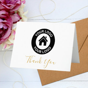 Carte De Remerciements Logo Et Message Professionnels Personnalisés