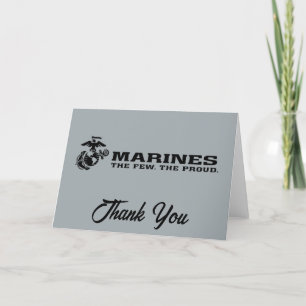 Carte De Remerciements Logo noir empilé USMC "The Rew, The Fiers"