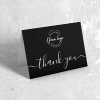 Logo professionnel Entreprise Script blanc