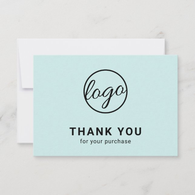 Carte De Remerciements Logo simple et moderne sur mesure (Devant)
