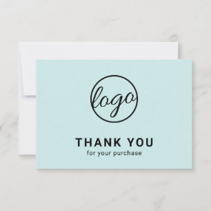 Carte De Remerciements Logo simple et moderne sur mesure