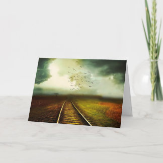 CARTE DE REMERCIEMENTS LONELY TRACK BLANK ALL-OCCASION CARD