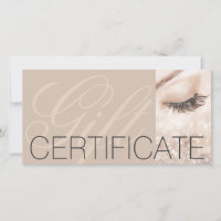 Long Lashes Certificat Cadeau Crème Beige