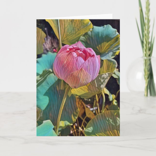 Carte De Remerciements Lotus Delight - (Devant)
