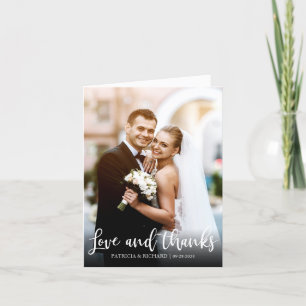 Carte De Remerciements Love And Thanks Cute Mariage Remerciement Photo