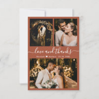 Love and Thanks Terracotta Mariage Photo