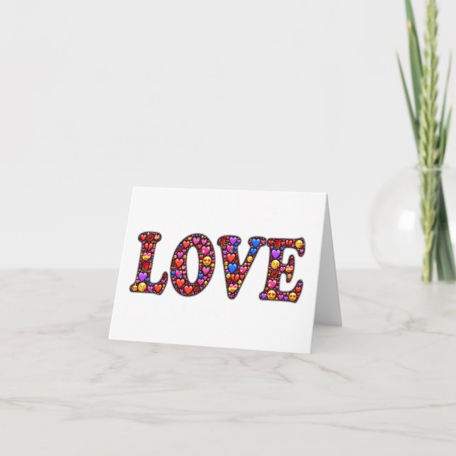 Carte De Remerciements Love Emoji's (Devant)