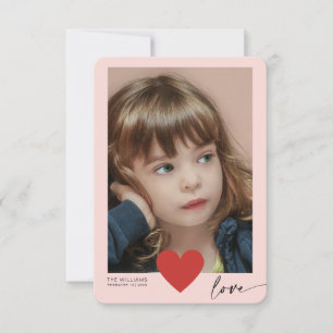 Carte De Remerciements Love Heart Classroom Photo Valentines Day Card