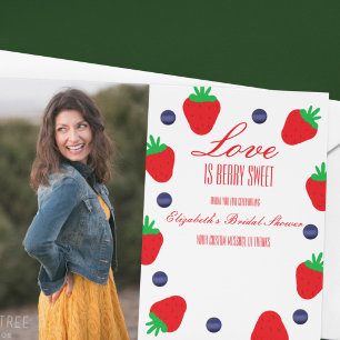 Carte De Remerciements Love Is Berry Sweet Fruit Mariage