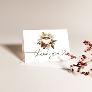 Carte De Remerciements Love Is Brewing Coffee Bridal Shower 