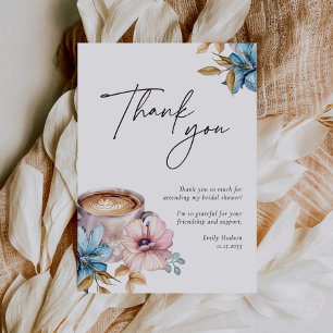 Carte De Remerciements Love is Brewing Coffee Enterrement de Vie de Jeune