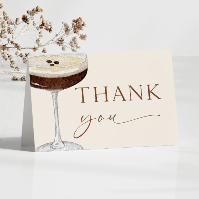 Carte De Remerciements Love Is Brewing Expresso Martini Enterrement de Vi (Créateur téléchargé)