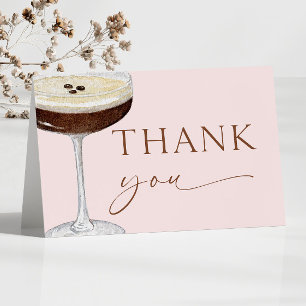 Carte De Remerciements Love Is Brewing Expresso Martini Enterrement de Vi