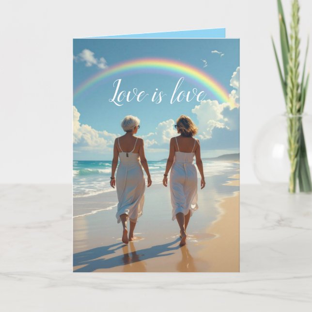 Carte De Remerciements Love is love (Devant)