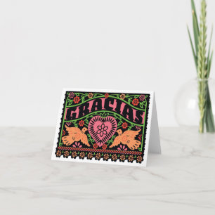 Carte De Remerciements Lovebirds
