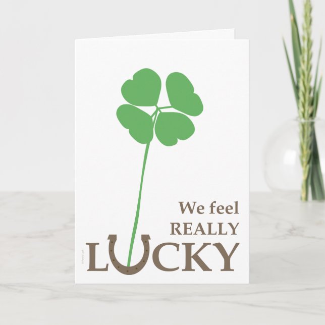 Carte De Remerciements Lucky Horseshoe Professionnels de l'administration (Devant)