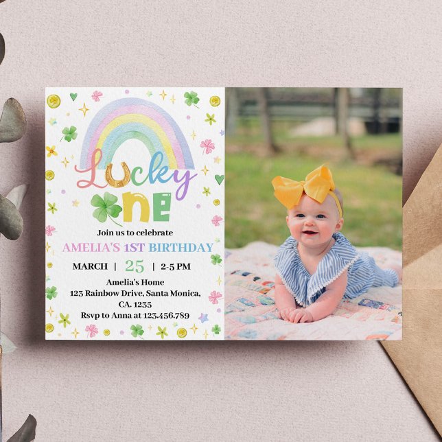 Carte De Remerciements Lucky One St Patrick Day Anniversaire Photo Invita (Créateur téléchargé)
