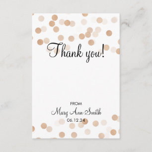 Carte De Remerciements Lumières de parties scintillantes d'aluminium d'en