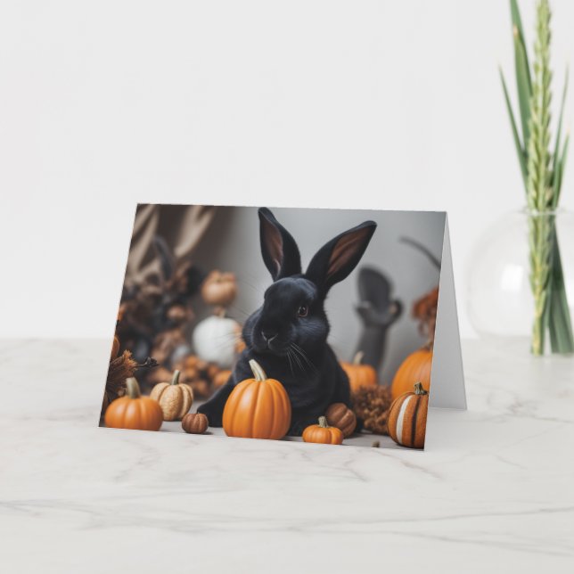 Carte De Remerciements Luna getting ready for Halloween (Devant)