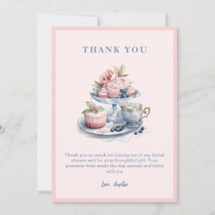 Carte De Remerciements Lundi nuptiale thé fête nuptiale douche nuptiale r