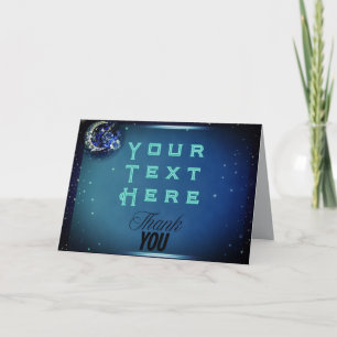 Carte De Remerciements Lune bleue
