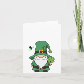 Carte De Remerciements Lutin chanceux avec trèfle