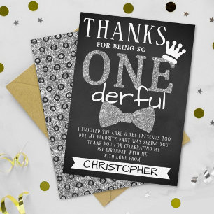 Carte De Remerciements M. ONEderful 1er anniversaire