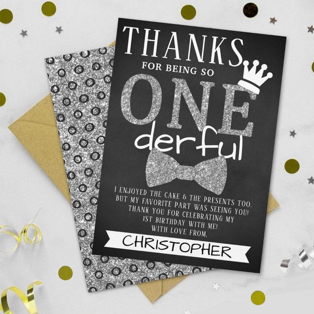 Carte De Remerciements M. ONEderful 1er anniversaire (Créateur téléchargé)