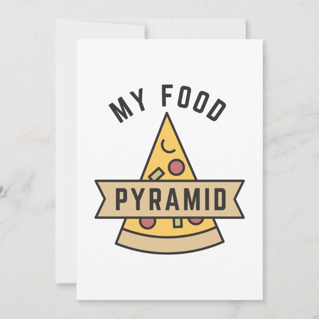Carte De Remerciements Ma pyramide alimentaire (Devant)