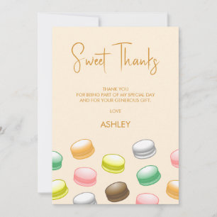 Carte De Remerciements Macarons doux 16