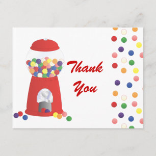 Carte De Remerciements Machine à gumball