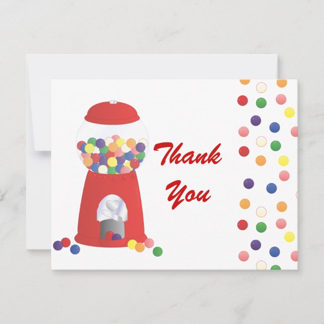 Carte De Remerciements Machine à gumball (Devant)
